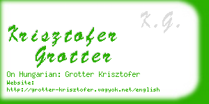 krisztofer grotter business card